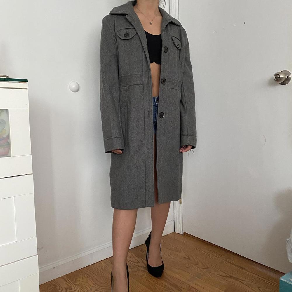 Kenneth Cole Long Collared Wool
